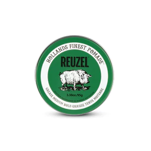 Sáp giữ nếp trung bình độ bóng vừa - Reuzel Green Pomade Grease (95g) - LT2026