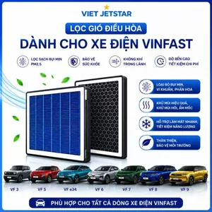 Lọc Gió Điều Hòa Ô Tô Điện VinFast Than Hoạt Tính Lọc Bụi Khử Mùi Hepa Cao Cấp VietJetstar Vinal
