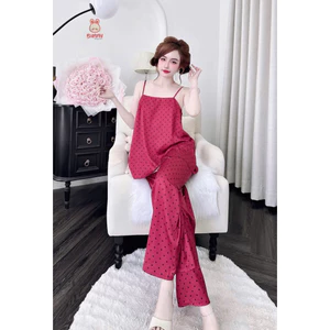 Dây dài chấm bi,lụa latin mềm nhẹ mát