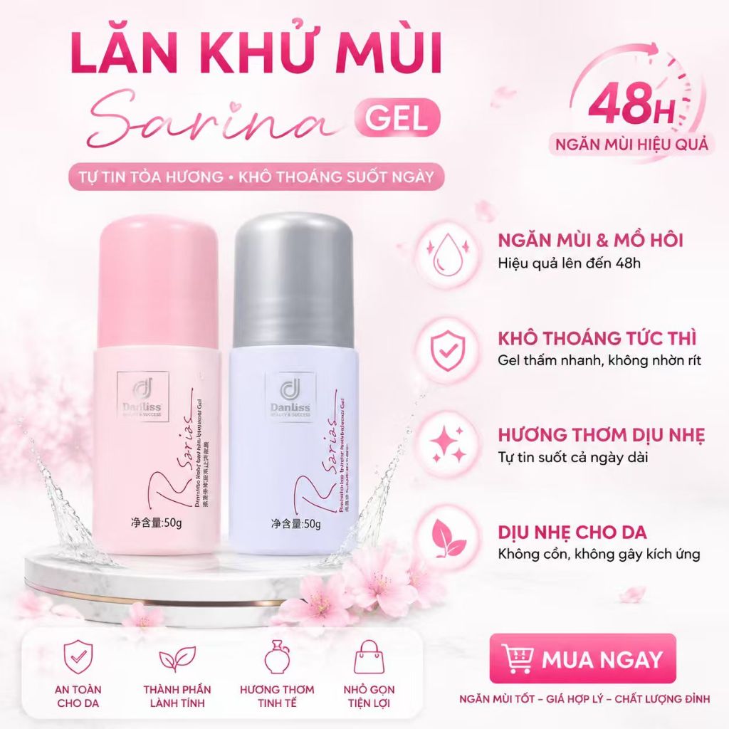 Lăn Khử Mùi R Series Deodorant Hương Nước Hoa, Lăn Nách 50g Khô Thoáng