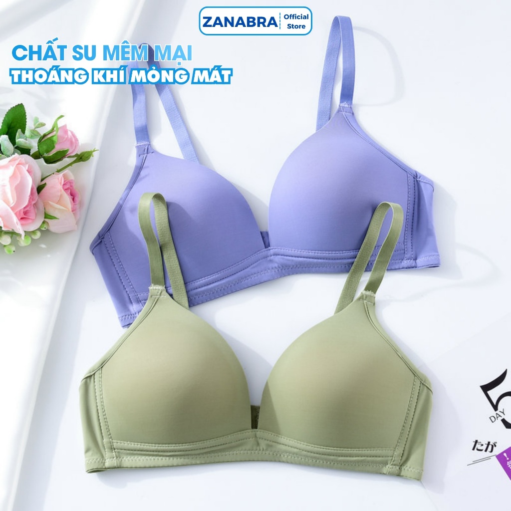Combo 3 Áo Ngực Su Trơn - Set 3 Áo Lót Nữ Không Gọng, Đệm Mỏng Mặc Dễ Chịu ZANABRA A639