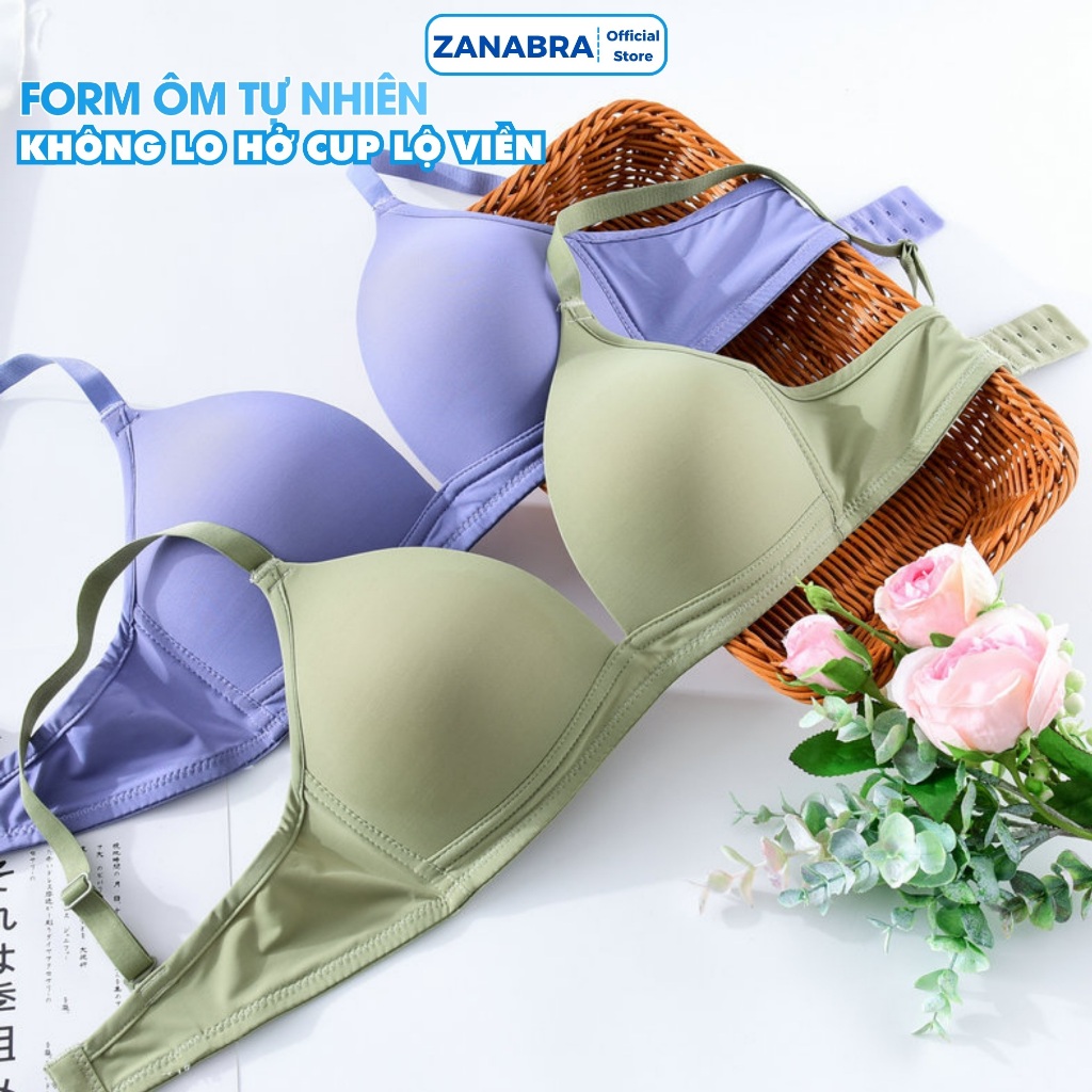 Combo 3 Áo Ngực Su Trơn - Set 3 Áo Lót Nữ Không Gọng, Đệm Mỏng Mặc Dễ Chịu ZANABRA A639