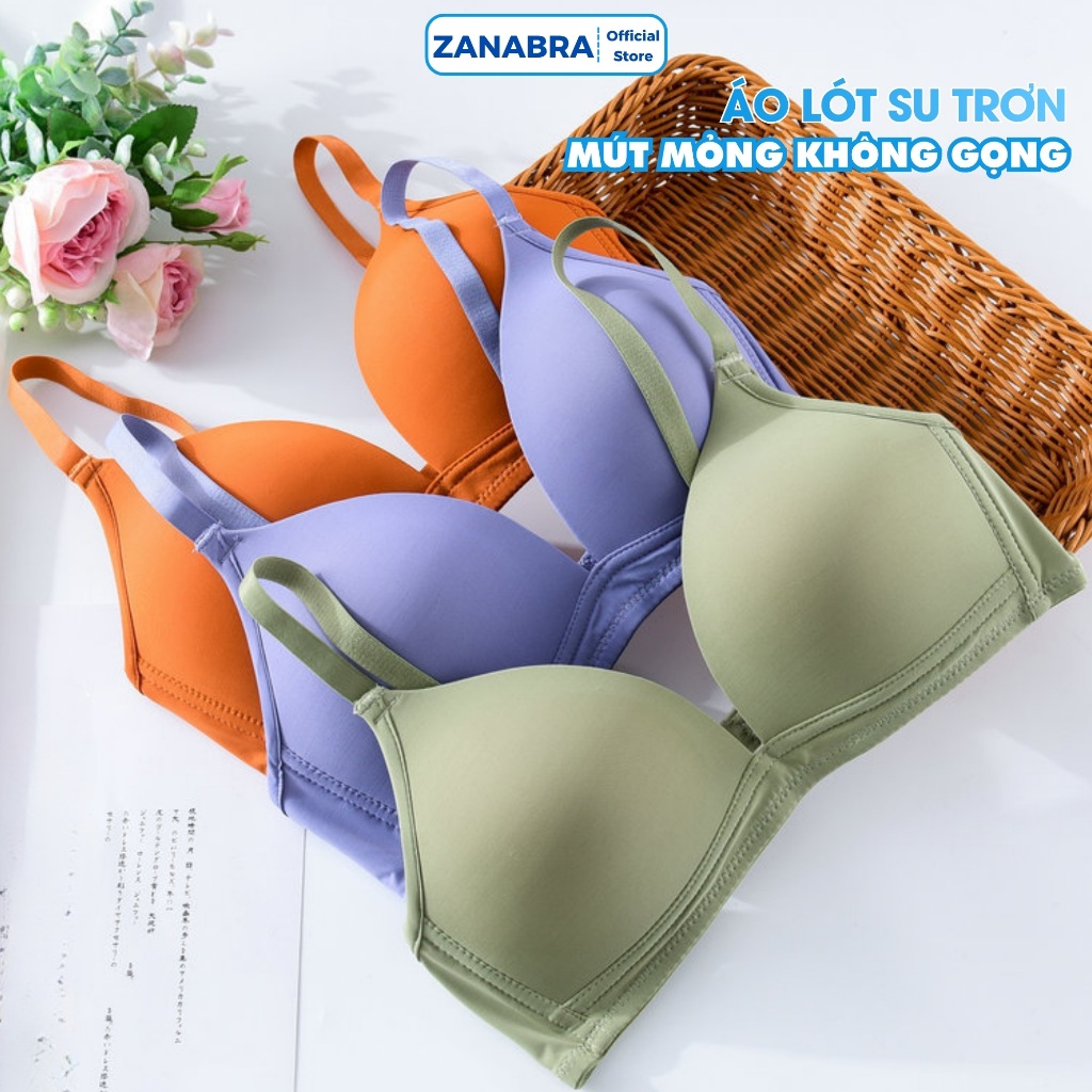 Combo 3 Áo Ngực Su Trơn - Set 3 Áo Lót Nữ Không Gọng, Đệm Mỏng Mặc Dễ Chịu ZANABRA A639