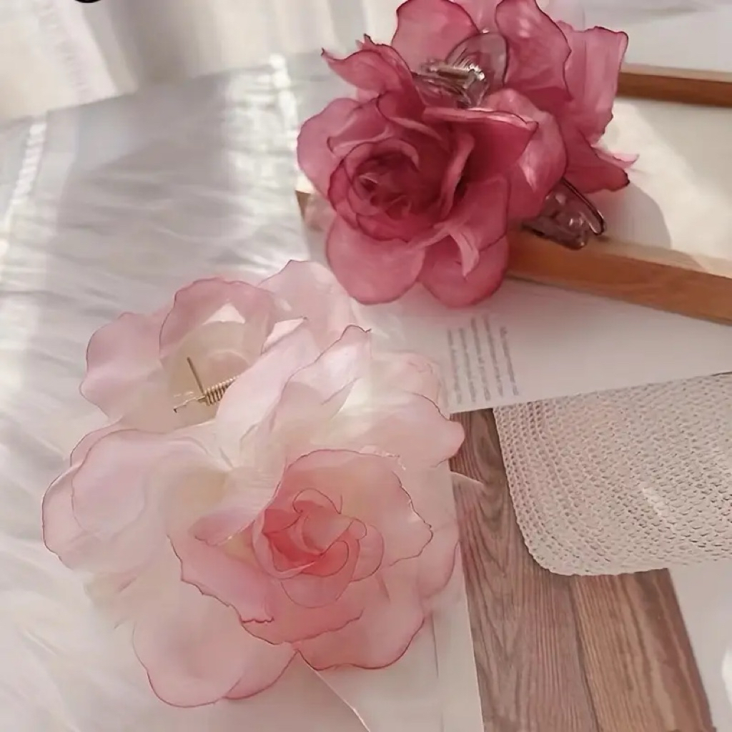 Kẹp Tóc Hoa Lan Hồ Điệp Lily Hoa Hồng Phụ Kiện Trang Trí Tóc Mùa Hè Đi Biển Thời Trang Điệu Đà Nữ Tính