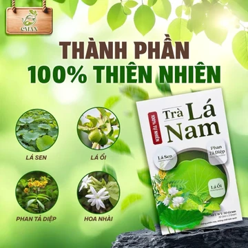 Trà Mộc Tâm 6 Vị Lá Nam Hộp 30 Gói Chính Hãng Cao Cấp - Trà lá ổi lá sen phan tả diệp giữ dáng đẹp da an toàn cho chị em