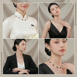 [ DAISYN ] N1019 vòng cổ ngọc trai mix đen trắng , dây chuyền ngọc trai nhân tạo , chuỗi hạt ngọc