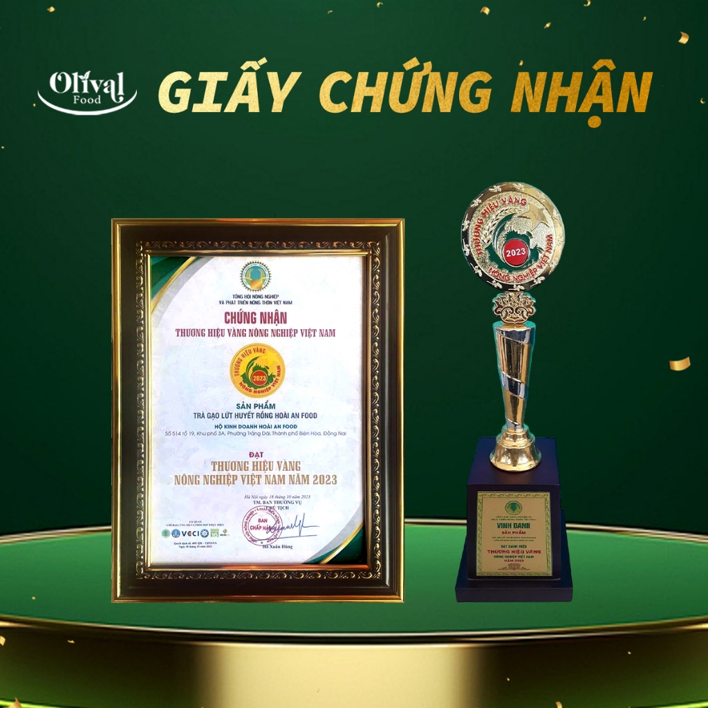 Trà gạo lứt huyết rồng túi lọc Olival Food Hộp 140g - Đẹp dáng, sáng da, ngủ sâu giấc thanh lọc cơ thể mỗi ngày