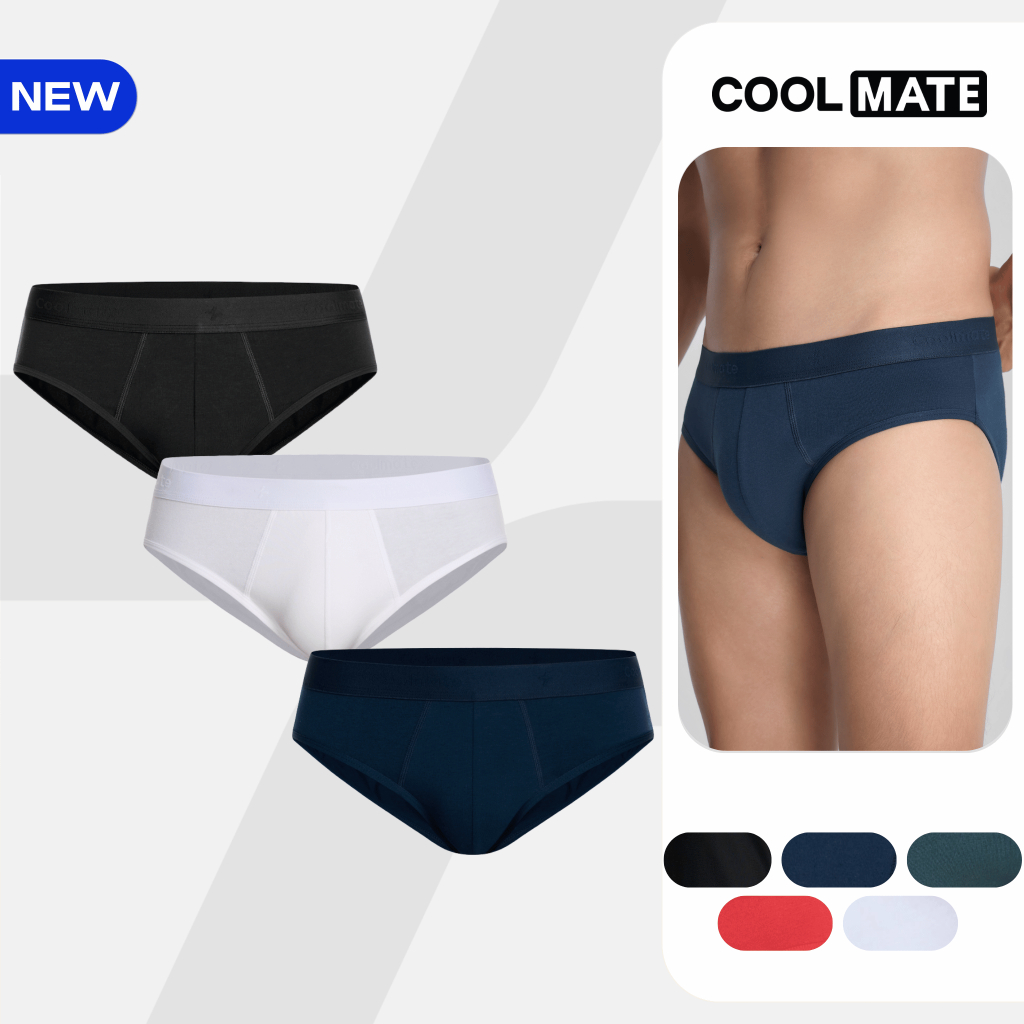 [MUA 3 TẶNG 1]Combo 03 Quần lót nam Brief Cotton Co Giãn Origin mềm mịn, co giãn, thoáng mát Coolmate