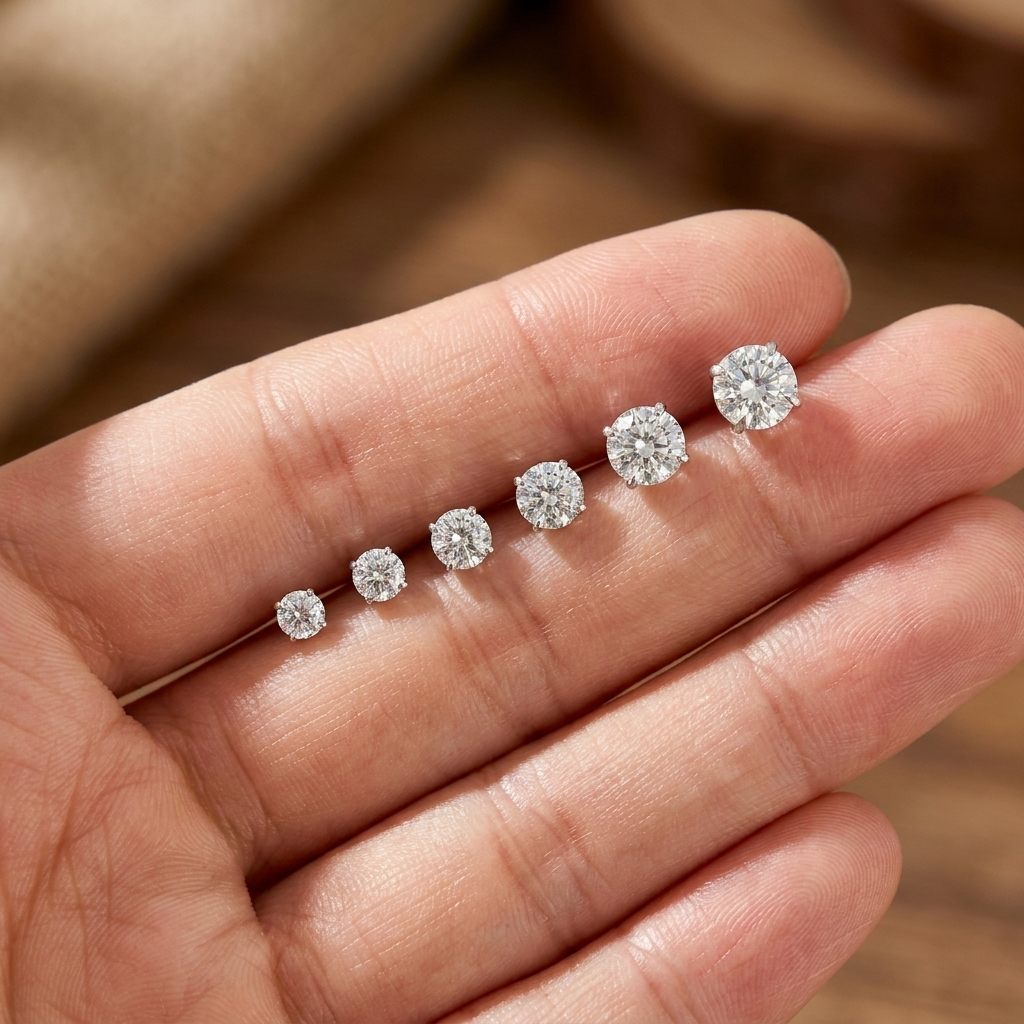 [Bạc 925]Bông tai nụ nam nữ chuôi bạc 925 đính đá Zircon,bông tai nụ bạc nam nữ phong cách Hàn Quốc bền đẹpChicEarJewery