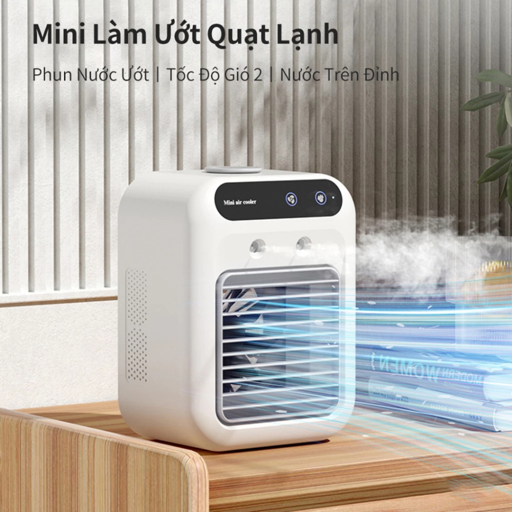 Điều hòa phun sương mini 500ml, 2 chế độ, tích điện, cảm ứng, siêu mát – Máy làm mát hơi nước