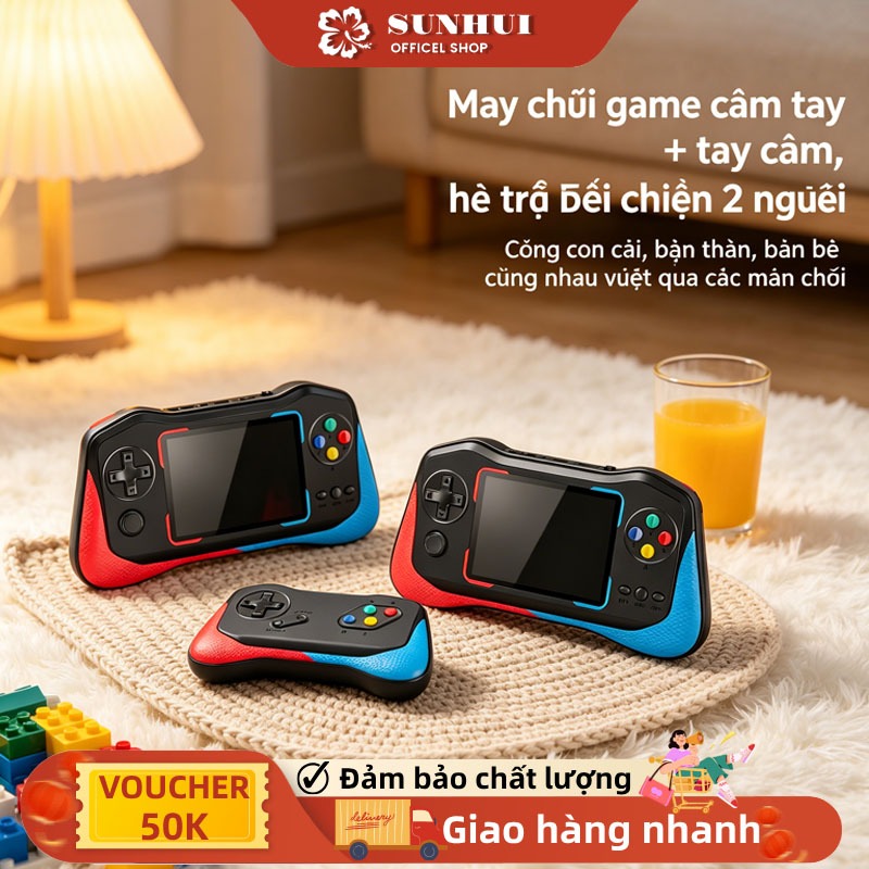 Máy chơi game cầm tay Q12, kiểu dáng cổ điển, 500 trò chơi trong một, màn hình HD 3.5 inch