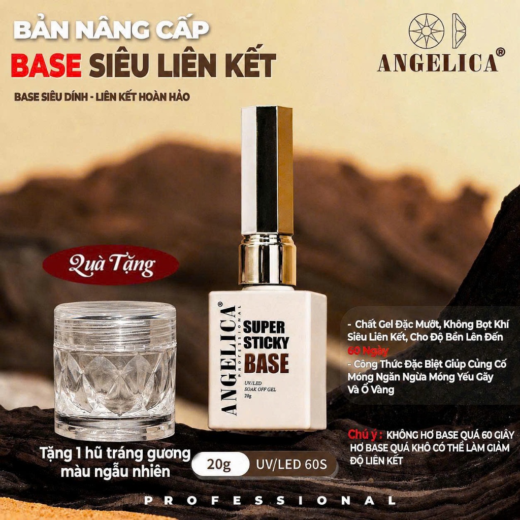 Base Siêu Liên Kết Angelica - Chất Đặc Mướt , Không Bọt Khí , Siêu Liên Kết , Độ Bên 60 Ngày ANG-B