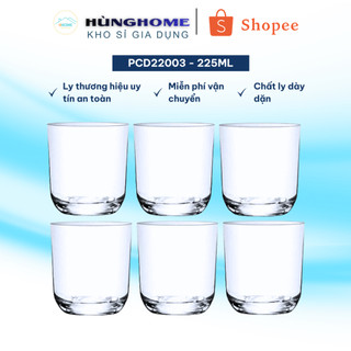 Bộ 12 Ly Cốc Thủy Tinh 130 Có Quai 300ml Cẩm Đạt PCD10003