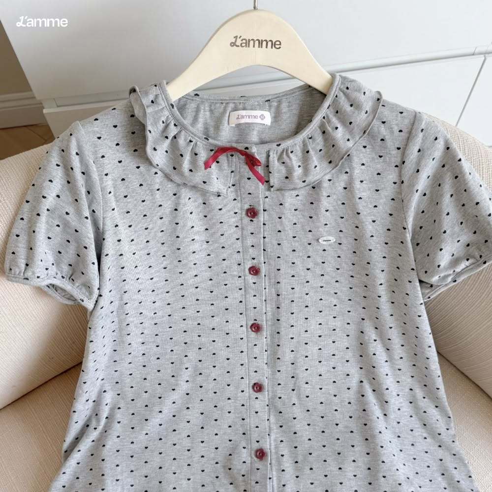Bộ Đồ Ngủ Cotton 4 Chiều Co Giãn Thoải Mát, Bộ Mặc Nhà DOTTIE Cho Bầu Và Sau Sinh Cổ Bèo Nữ Tính - L'AMME