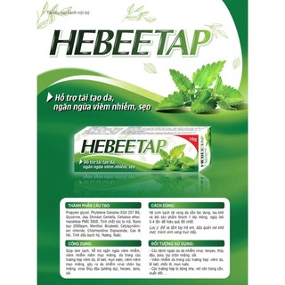 Kem Bôi Da Hebeetap - Giúp Tái Tạo Da, Làm Mờ Sẹo, Giảm Ngứa Do Côn Trùng Cắn, Muỗi Đốt Tuýp 10g ( Giao Ngẫu Nhiên )