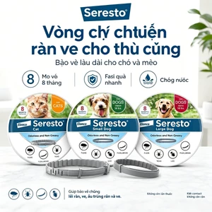 Dog Vòng Cổ Ve Rận Bọ Chét Chó Mèo Chất Liệu Cao Su An Toàn Dành Cho Thú Cưng Bảo vệ hiệu quả trong 8 tháng Cat