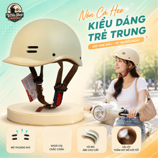 Mũ Bảo Hiểm Kiểu Dáng Cá Heo Mẫu Mới Đủ Màu - Cá tính, năng động, freesize ( 52-58cm), Bảo Hành 12 tháng