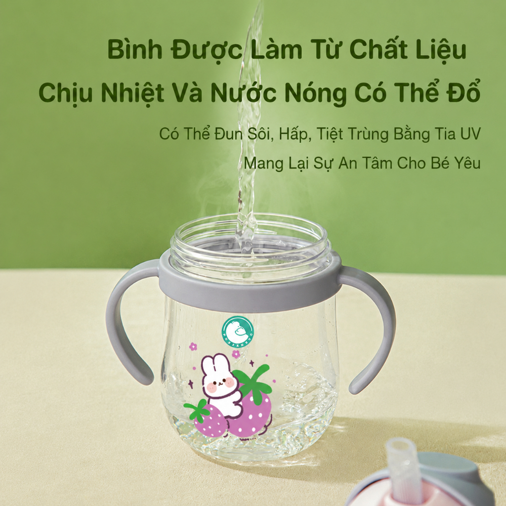 Preferred Cốc ăn dặm cho bé, chống rò rỉ, bình tập uống di động cho trẻ BY01