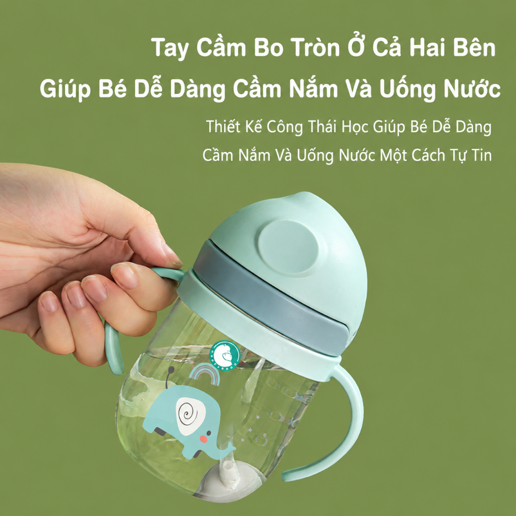 Preferred Cốc ăn dặm cho bé, chống rò rỉ, bình tập uống di động cho trẻ BY01