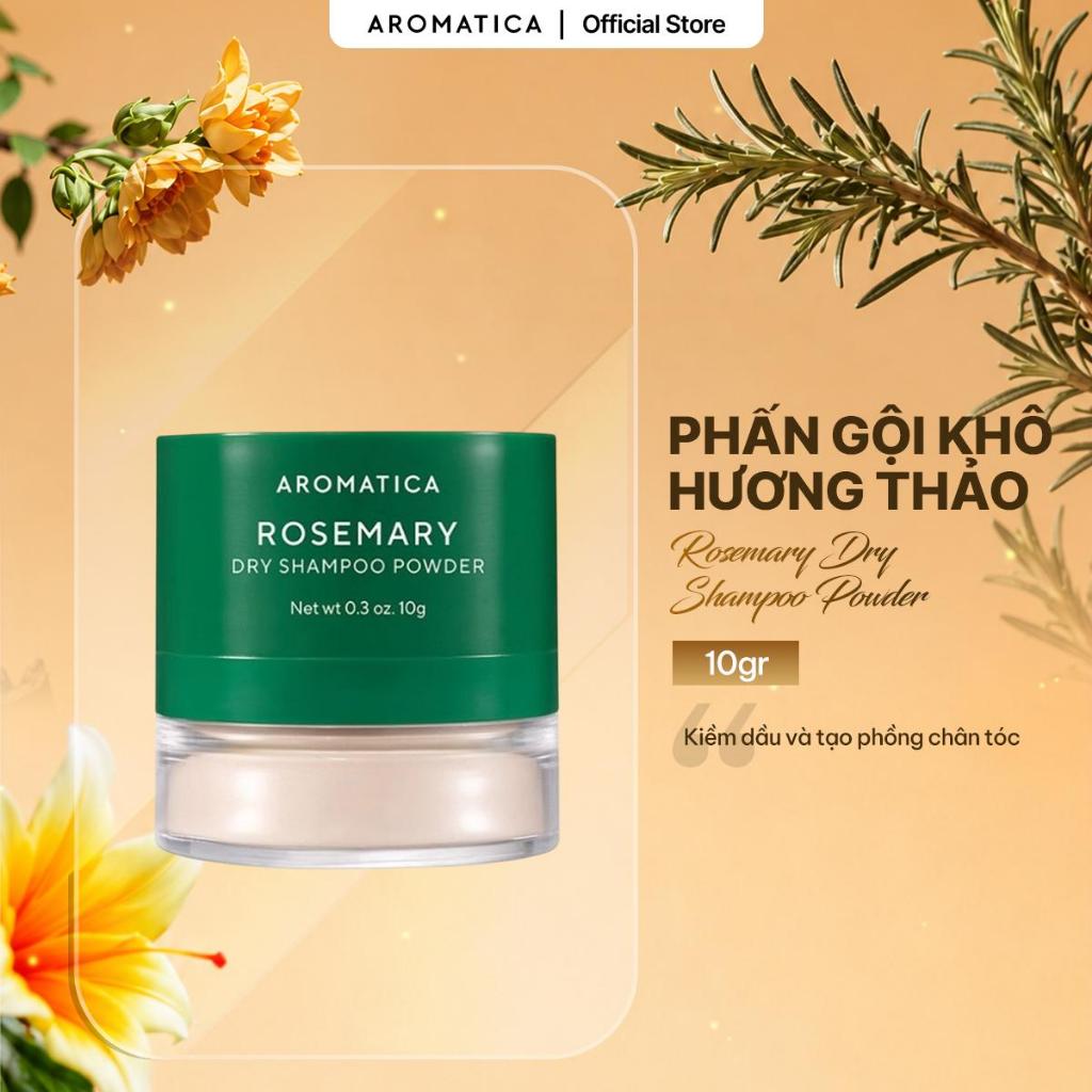 Phấn Gội Khô Hương Thảo AROMATICA Rosemary Dry Shampoo Powder 10g