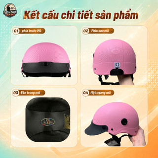 Mũ bảo hiểm Camry Helmets Lưỡi Trai Vân Cacbon - Nhiều màu sắc, Phù hợp cho cả nam và nữ, bảo hành 12 tháng