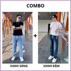 Quần jean nam baggy ống suông ANUBIS jean mềm phong cách hàn quốc 3 màu 45-90kg MS 531