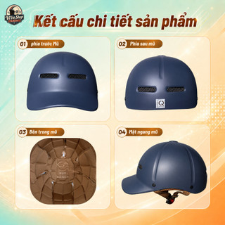 Mũ Bảo Hiểm Lưỡi Trai 6 Múi Camry Helmets - Trẻ trung, Cá Tính, Freesize (52-58cm), Bảo Hành 12 tháng