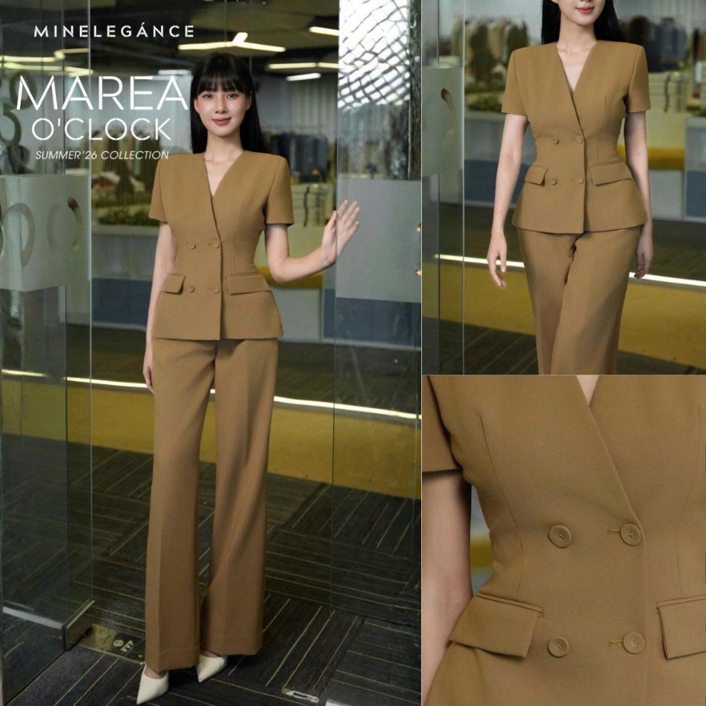 MINELEGÁNCE | SET VEST KÈM QUẦN ỐNG ĐỨNG THANH LỊCH, SANG TRỌNG - MIN452