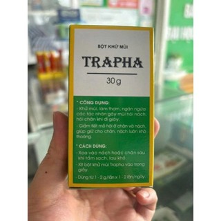 (Combo 3 hộp) Bột Trapha Hỗ trợ khử mùi cơ thể - Hộp 30g