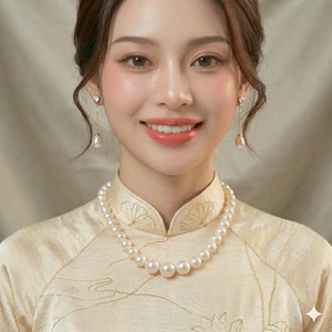 N731 choker dây chuyền ngọc trai nhân tạo sang trọng cho nữ