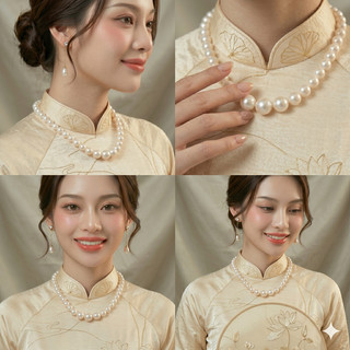 [ DAISYN ] N731 choker dây chuyền ngọc trai nhân tạo sang trọng cho nữ