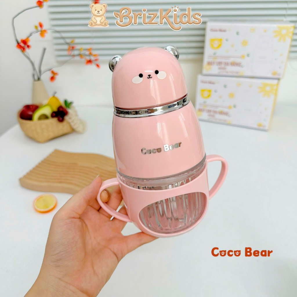 [BH 18 tháng] Máy Xay Ăn Dặm Cocobear, Hattiecs 8 Lưỡi Hình Mèo Phiên Bản Mới Pro - UpinShop