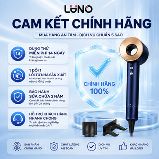 Máy Sấy Tóc LUNO Ion Âm, Tốc Độ Cao 110.000, 3 Cấp Nóng Lạnh, Công Suất Cao Tặng Kèm Đầu Sấy Tạo Kiểu