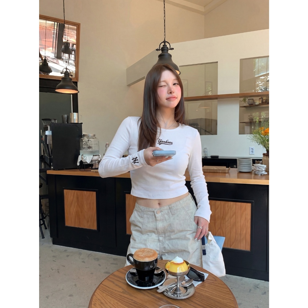 Áo Thun Dài Tay Crop Longsleeve Cotton Varsity GREYB | BigBuy360 - bigbuy360.vn
