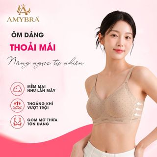 Áo Ngực Nữ Su Đúc Cao Cấp Không Gọng – Đệm Mút 3D Dày 1cm Nâng Quả Tạo Khe Gợi Cảm AMYBRA A3854