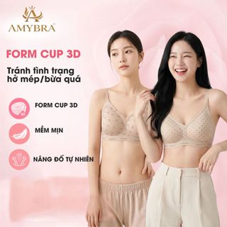 Áo Ngực Nữ Su Đúc Cao Cấp Không Gọng – Đệm Mút 3D Dày 1cm Nâng Quả Tạo Khe Gợi Cảm AMYBRA A3854