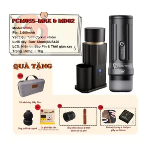 Máy Pha cà phê CERA+ PCM03S-Max | Kết Nối app điện thoai | Rổ 58mm | 20bar | Pin 13,500mAh| Sạc Nhanh 35w