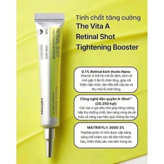 Kem dưỡng Celimax Vita A Retinal Shot Tightening Booster Trắng Da Kem Dưỡng Retinal Celimax Nâng Cơ 15ml -Skinora Beauty