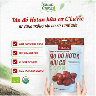 Táo Đỏ Hữu Cơ Organic Hotan C’LaVie 450g Quả to đều loại 1, Hỗ Trợ Giấc Ngủ - Natural Market