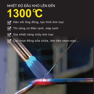 Đèn Khò Gas Hàn Đôi NaMilux TPW-13MF - Nhiệt Độ Đầu Khò Trên 1300 C - Đánh Lửa Tự Động - Hàng Chính Hãng