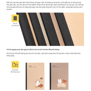 KLONG Vở Kẻ Ngang May Dán Gáy InviDot Line My Pet Life B5 80 trang 100/76; MS: 224 ♥ 100gsm Giấy dày dặn