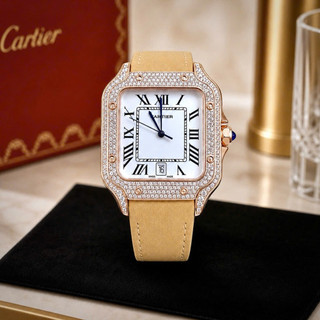 Đồng Hồ Nam 40mm đá cz sáng - Car ti err máy cơ tự động hàng xưởng loại 1 - Bộ máy Nhật bản Bảo Hành 24 tháng