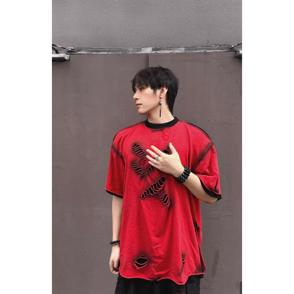 Áo thun Stee Cổ tròn Style mix REDBOY Localbrand ICVCVNI Unisex