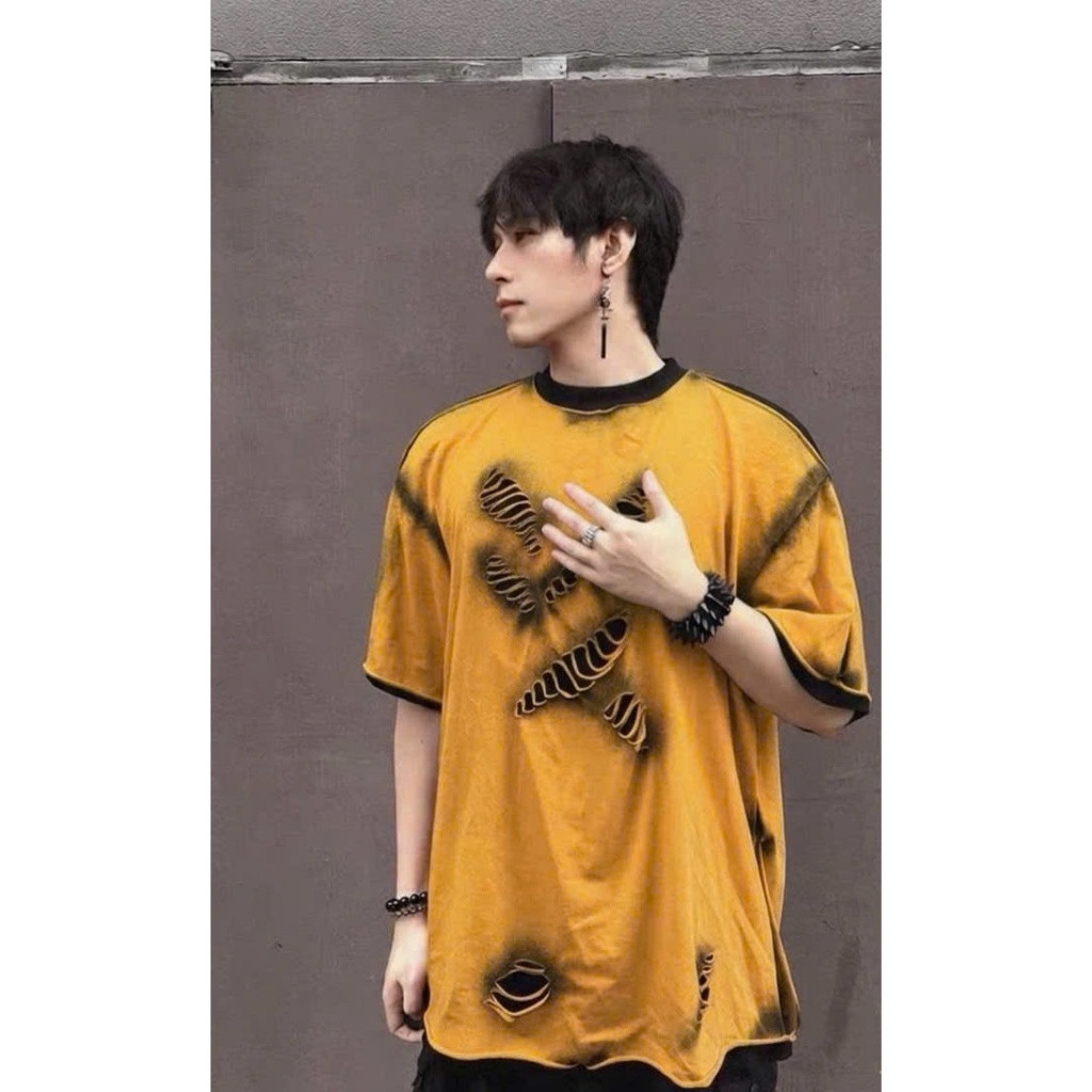 Áo thun Stee Cổ tròn Style mix REDBOY Localbrand ICVCVNI Unisex