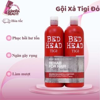 Dầu Gội Xả Tigi Bed Head Resurrection Supper Repair Cặp Gội Xả Phục Hồi Ngăn Rụng Tóc Tigi Bed Head 750ml-Skinora Beauty