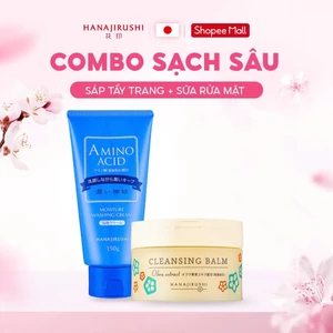 Sáp Tẩy Trang HANAJIRUSHI CLEANSING BALM OK 70g và Sữa Rửa HANAJIRUSHI Moisture Washing 150g