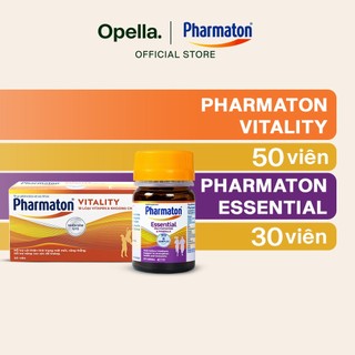 Bộ 1 Thực Phẩm Bảo Vệ Sức Khỏe Pharmaton Vitality Dạng Vỉ Hộp 50 Viên + Thực Phẩm BVSK Pharmaton Essential (Lọ 30 Viên)