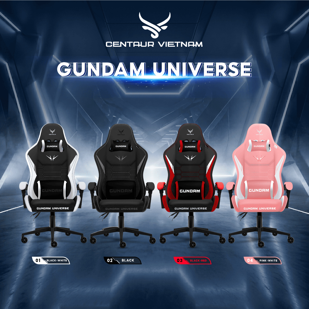 Ghế Gaming Centaur Gundam Universe Form Công Thái Học Khung Full Thép Chịu Lực Cao, Da PU Cao Cấp , Ngả 135 Độ | BigBuy360 - bigbuy360.vn