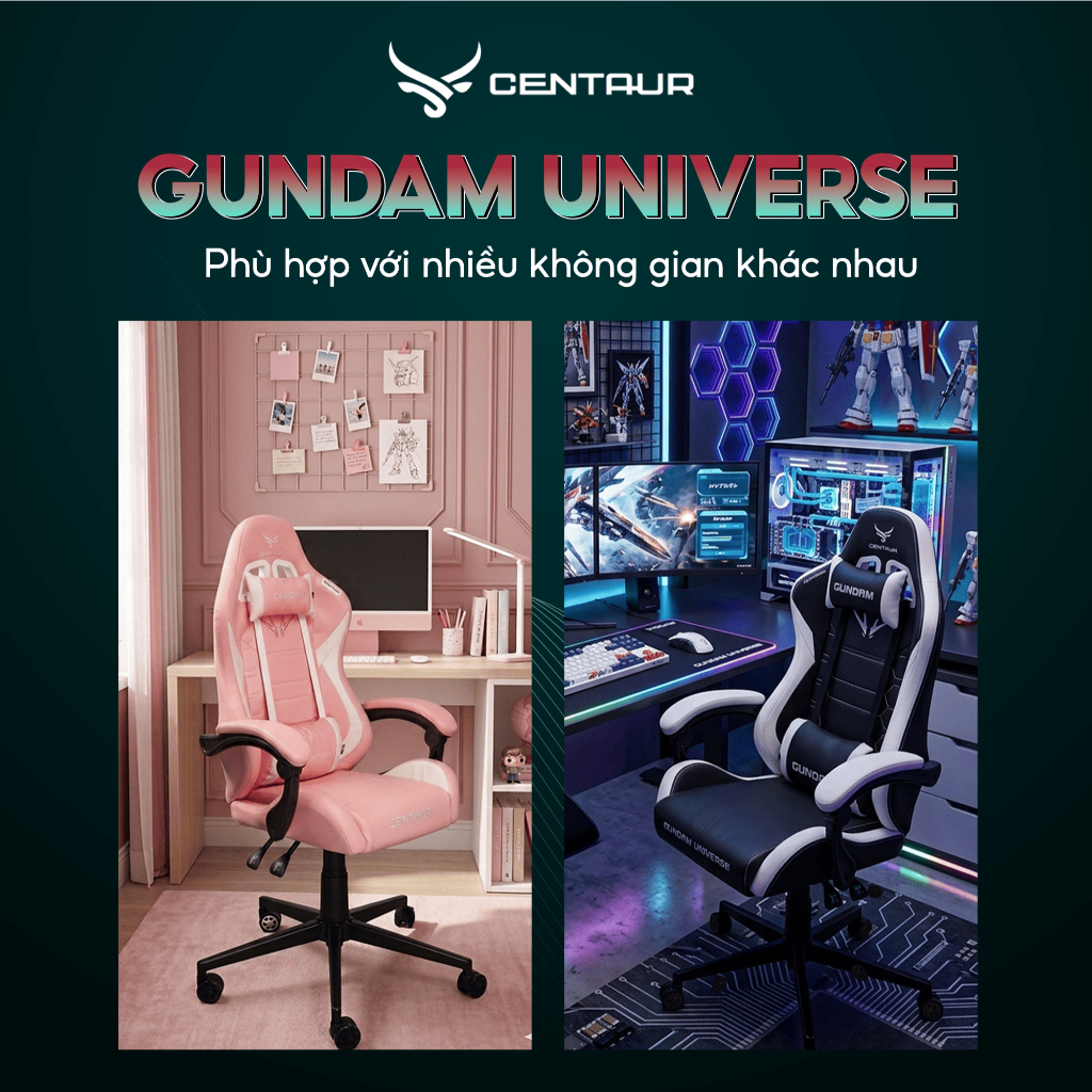 Ghế Gaming Centaur Gundam Universe Form Công Thái Học Khung Full Thép Chịu Lực Cao, Da PU Cao Cấp , Ngả 135 Độ | BigBuy360 - bigbuy360.vn