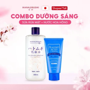 Sữa rửa mặt HANAJIRUSHI 150g và Nước Hoa Hồng SKIN CONDITIONER 500ml